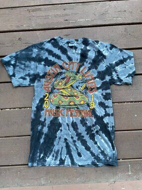 Austin City Limits ACL Vintage 2019 Tie Dye Line Up Tee - Size S
